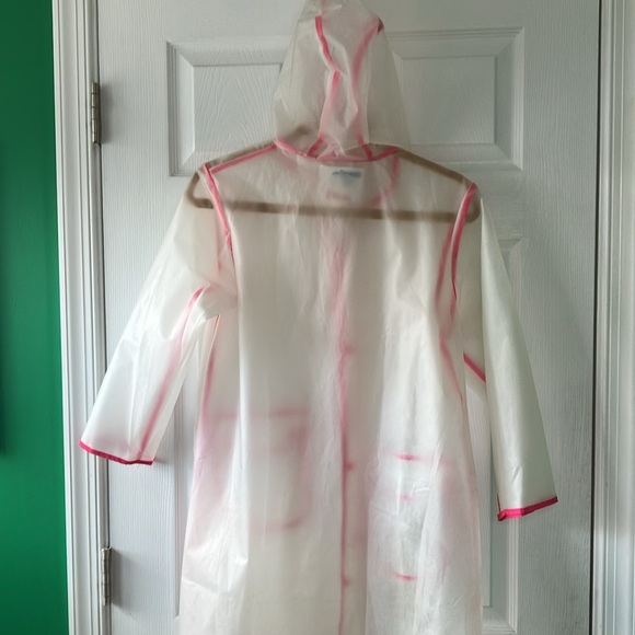 Fit rite clear the pvc hooded raincoat with pink accents 7/8 girls - Picture 6 of 8